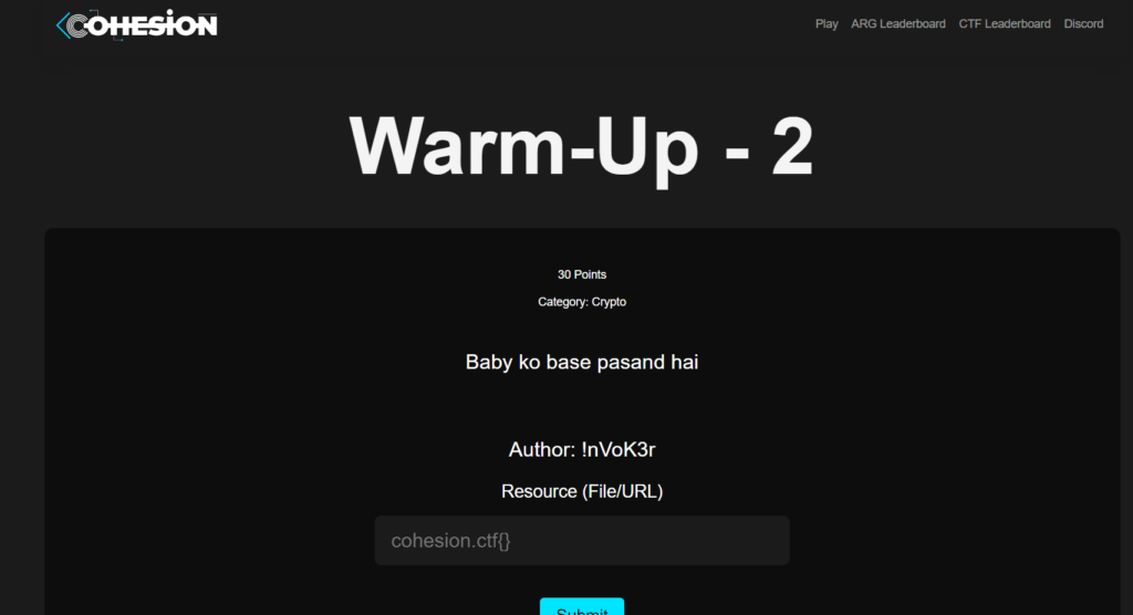 Crypto Challenges - Cohesion Writeup 4 chall 2
