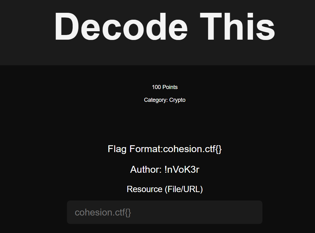 Crypto Challenges - Cohesion Writeup 15 Crypto Challenges - Cohesion Writeup 11