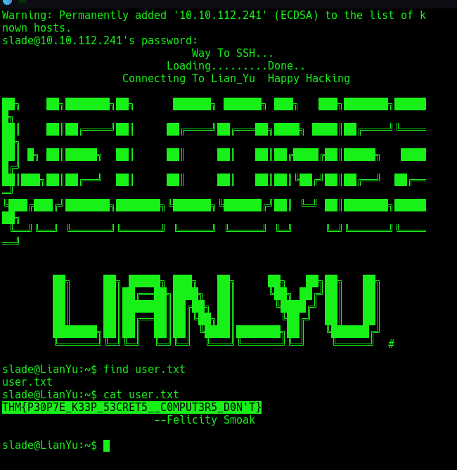 Lian_Yu: TryHackme Walkthrough 24 searching for flags
