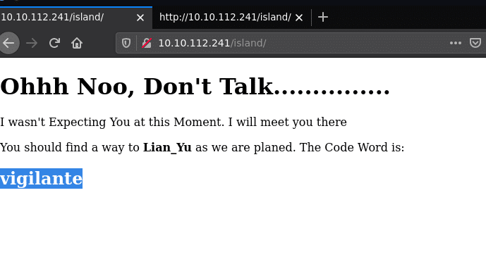 Lian_Yu: TryHackme Walkthrough 7 the code word reveal