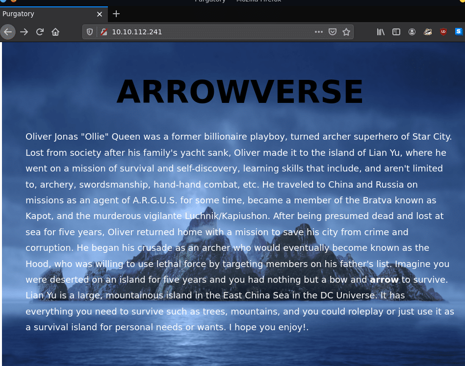 Lian_Yu: TryHackme Walkthrough 4 arrow